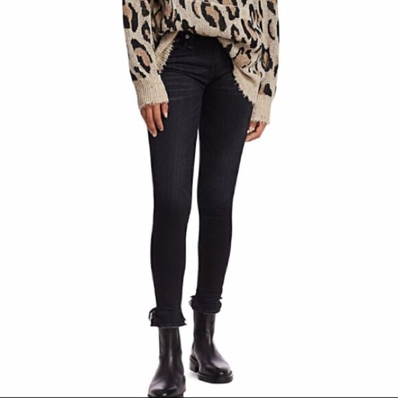R13 Denim - R13 Alison Skinny Stratford Black Size 25